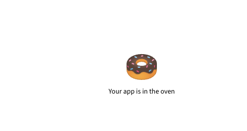 Streamlit loading screen with the message “Your app is in the oven”