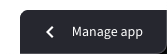 Streamlit Manage app button in the app toolbar